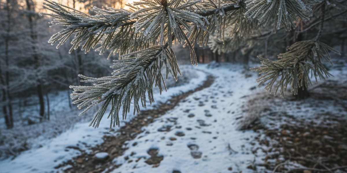 pilis túra – erdei ösvény télen